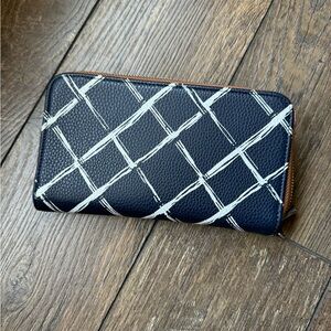 Navy and White Wallet